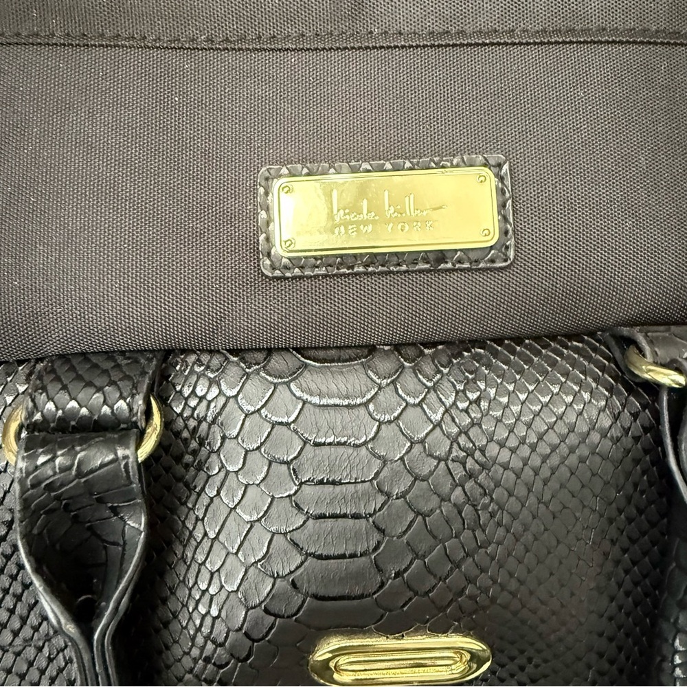 Nicole Miller Large Travel Laptop Backpack Bag Black - Picture 7 of 9